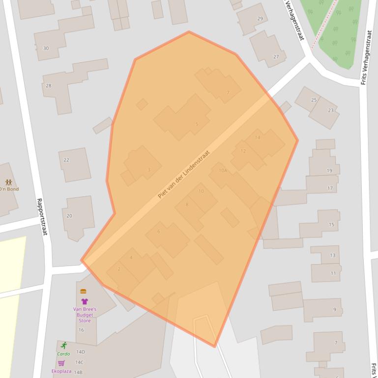 Kaart van postcodegebied 5504CA.