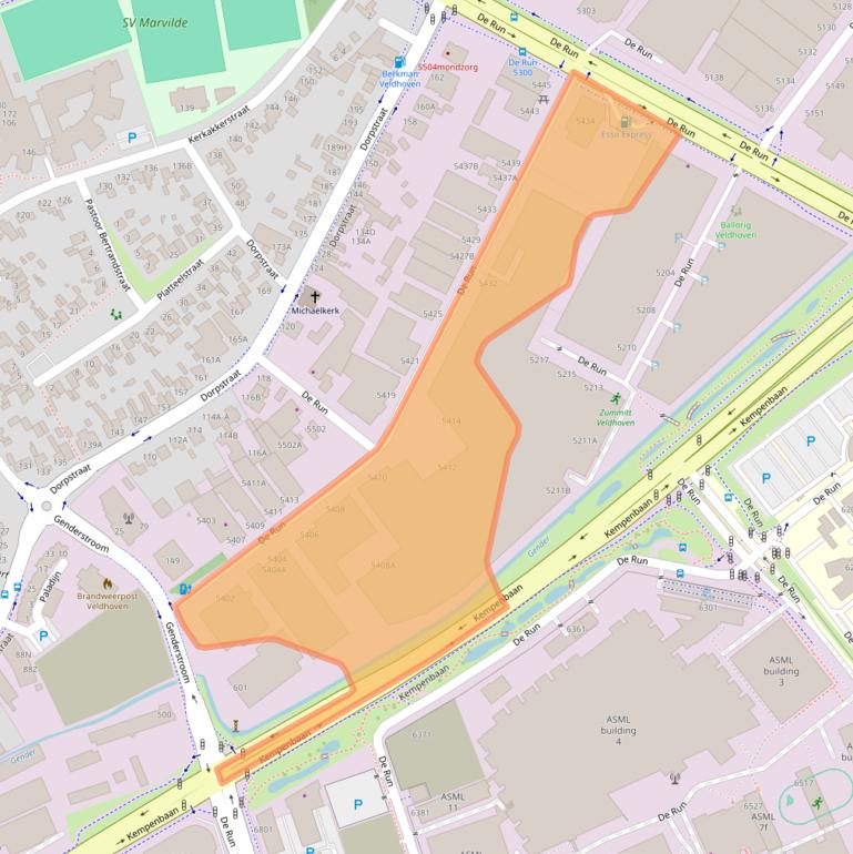 Kaart van postcodegebied 5504DE.