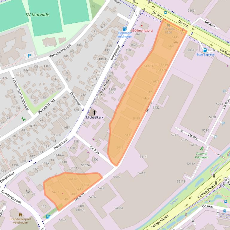 Kaart van postcodegebied 5504DG.