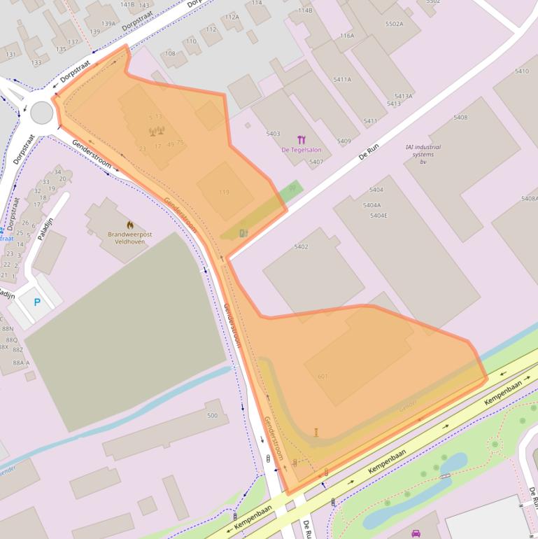 Kaart van postcodegebied 5504DK.