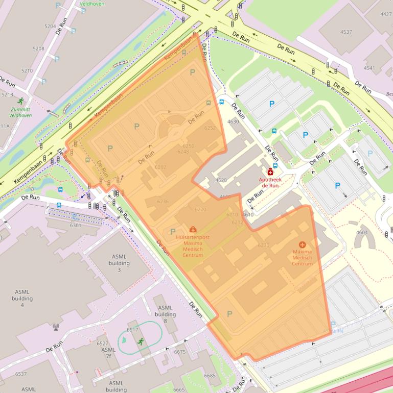 Kaart van postcodegebied 5504DL.