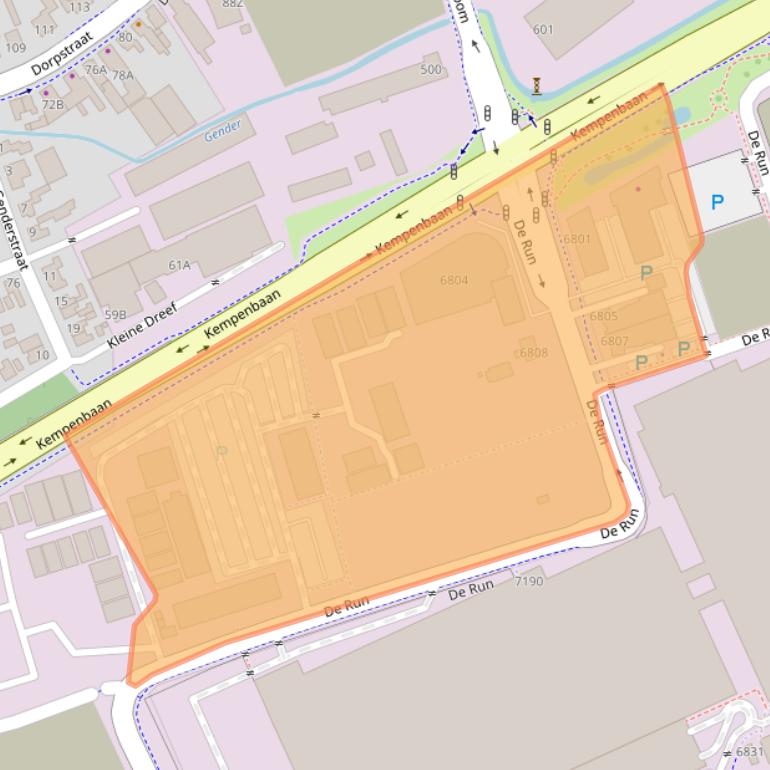 Kaart van postcodegebied 5504DW.