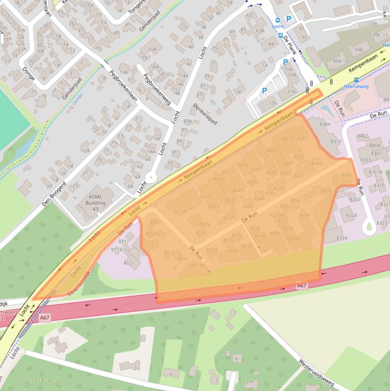 Kaart van postcodegebied 5504EM.