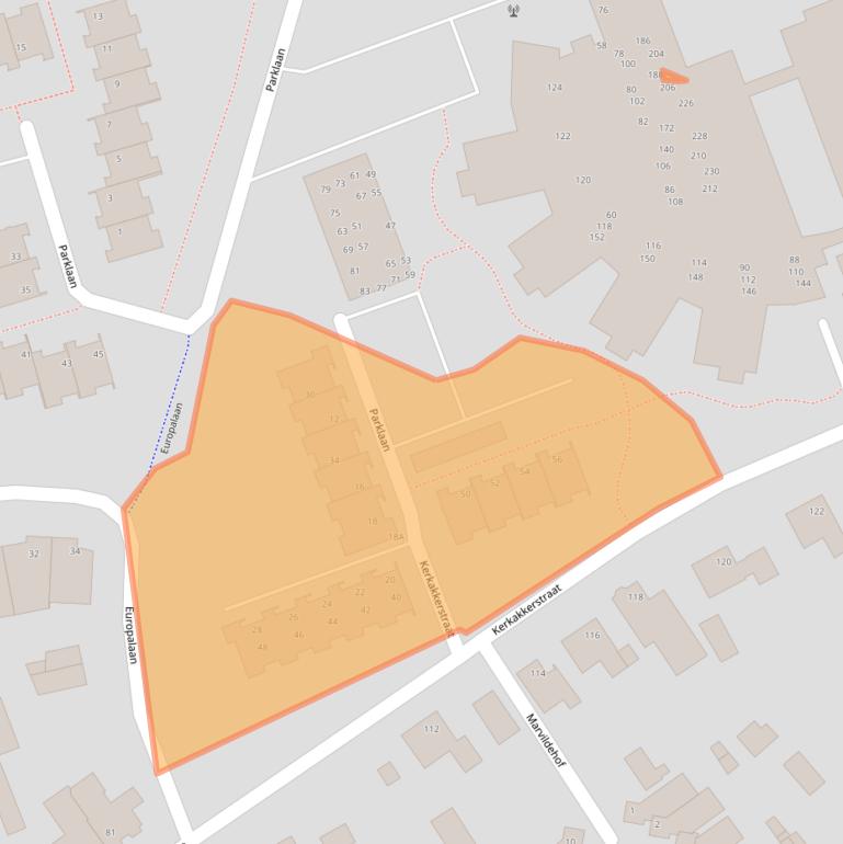 Kaart van postcodegebied 5504GB.