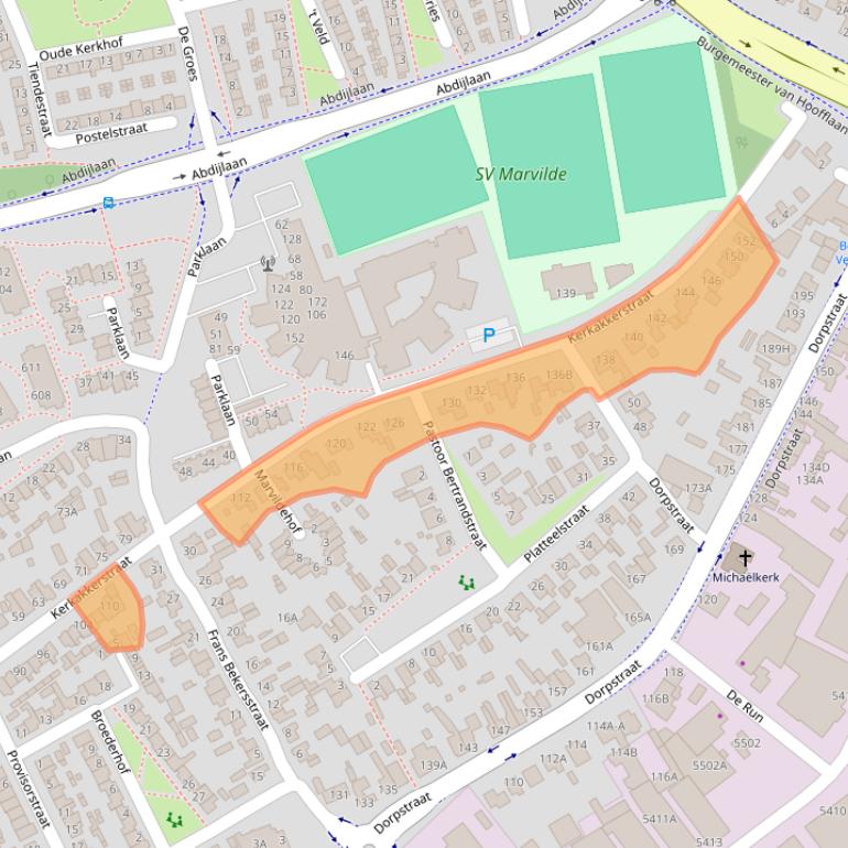 Kaart van postcodegebied 5504GS.