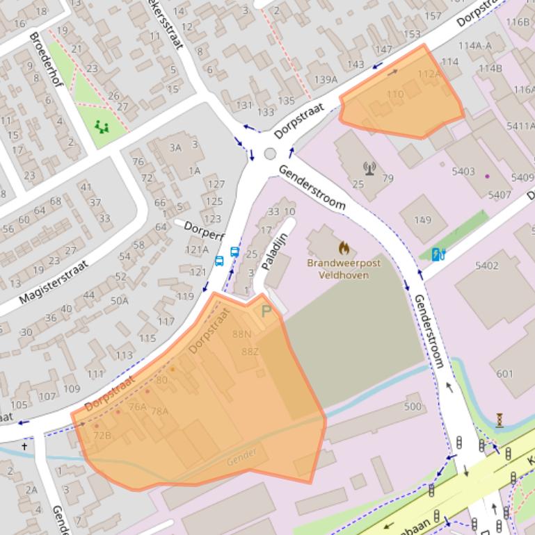 Kaart van postcodegebied 5504HK.