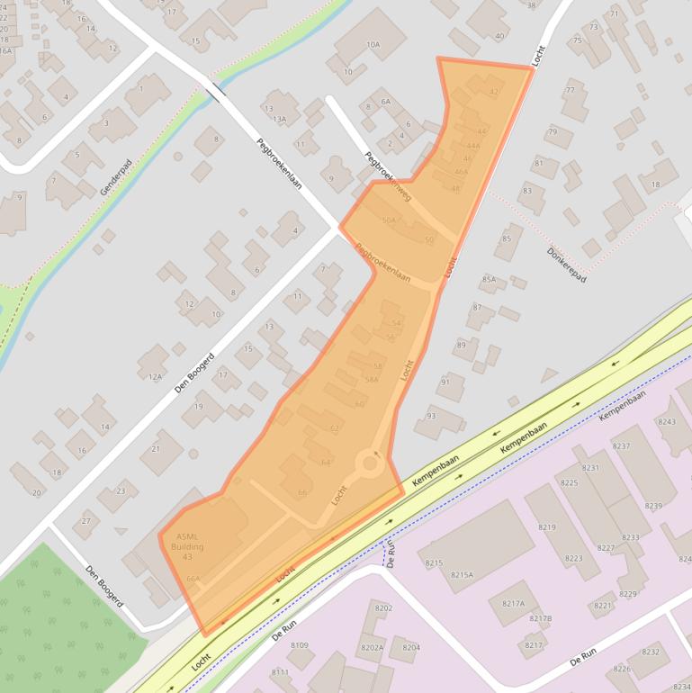 Kaart van postcodegebied 5504KE.