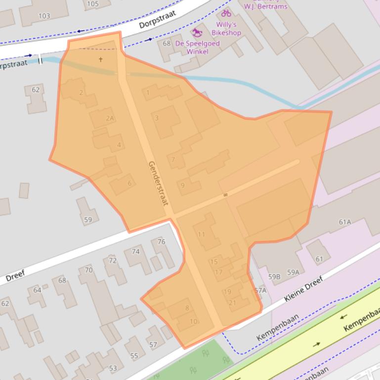 Kaart van postcodegebied 5504LN.