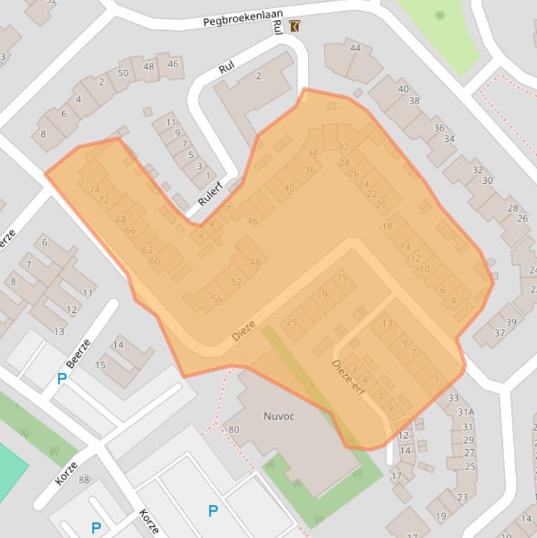 Kaart van postcodegebied 5504MD.