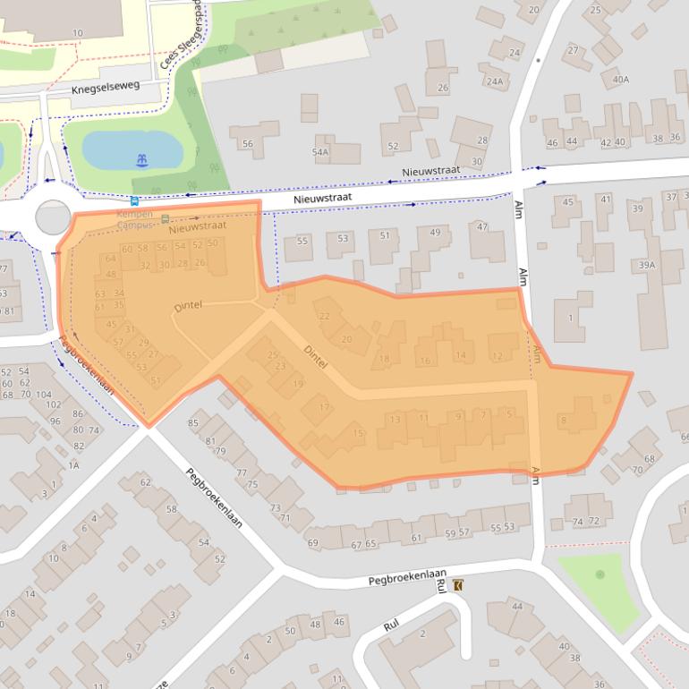 Kaart van postcodegebied 5504ME.