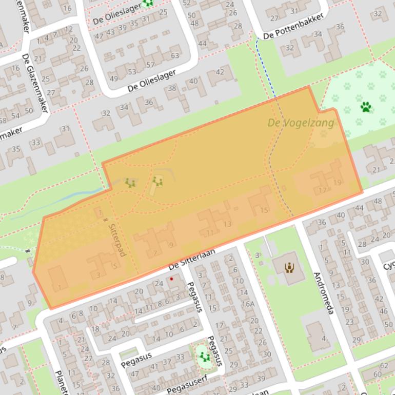 Kaart van postcodegebied 5505AA.
