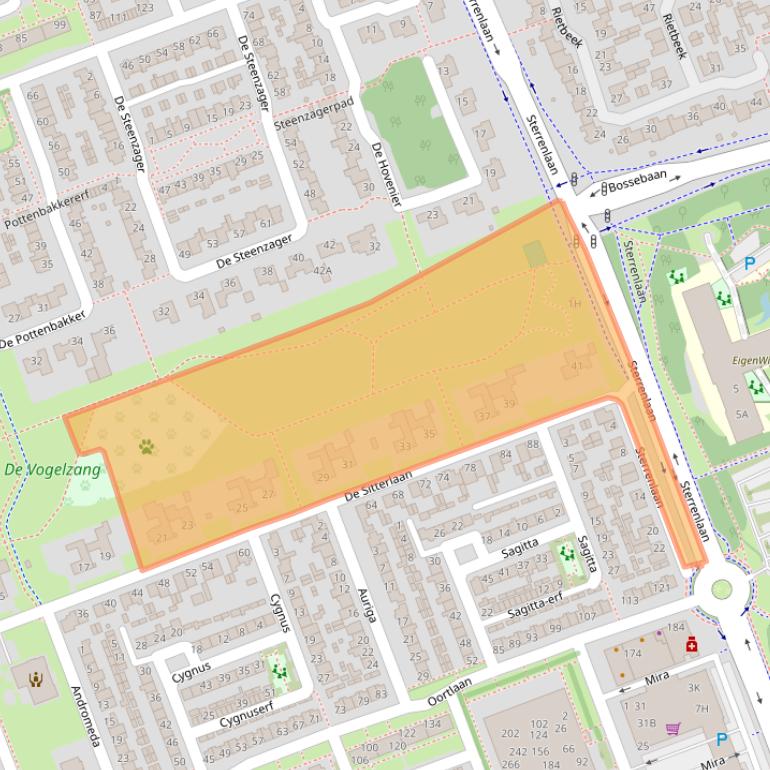 Kaart van postcodegebied 5505AB.