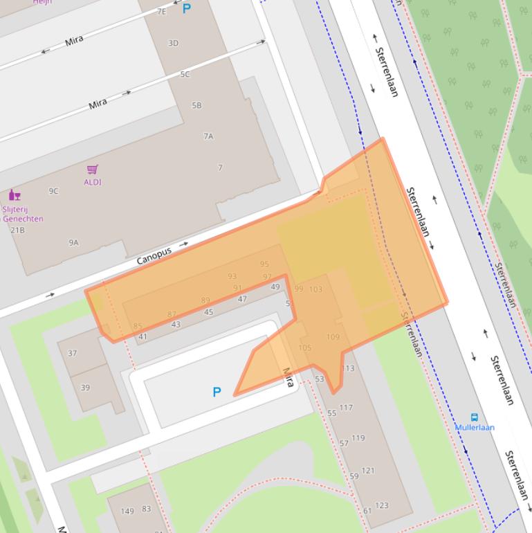 Kaart van postcodegebied 5505AN.