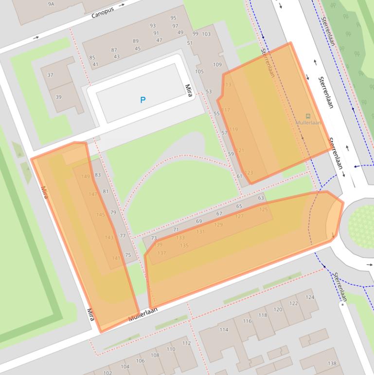 Kaart van postcodegebied 5505AP.