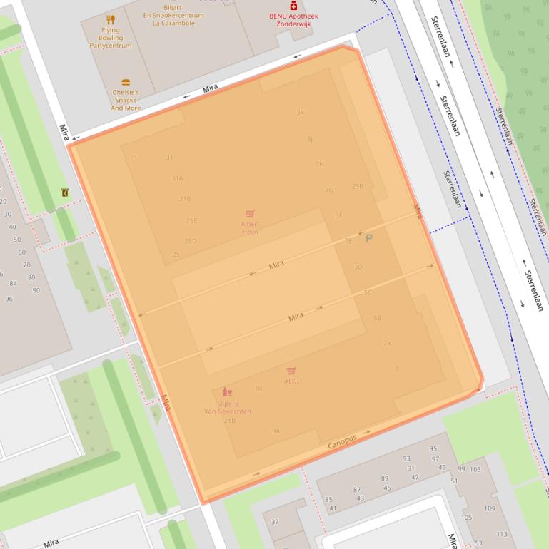 Kaart van postcodegebied 5505AR.