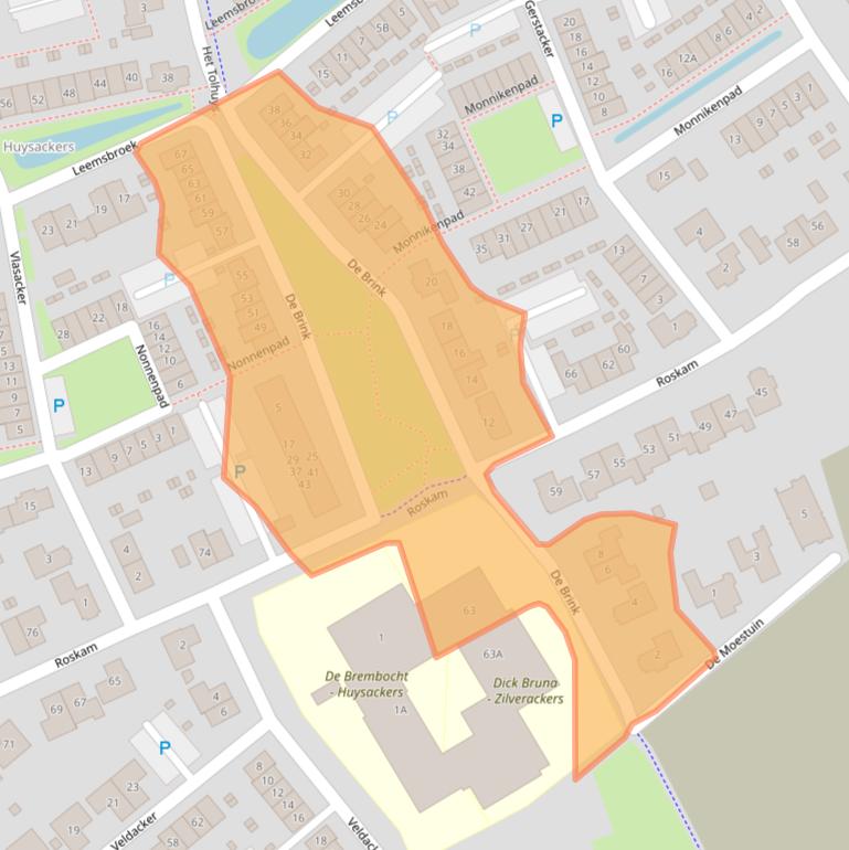 Kaart van postcodegebied 5505KM.