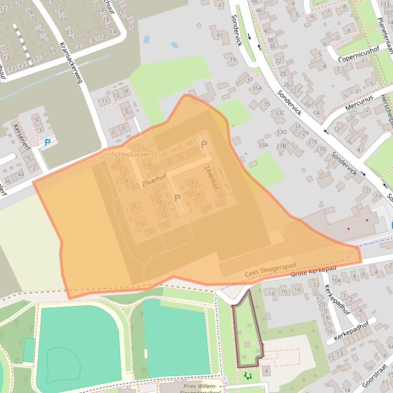 Kaart van postcodegebied 5505LJ.