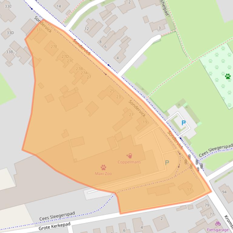 Kaart van postcodegebied 5505NA.