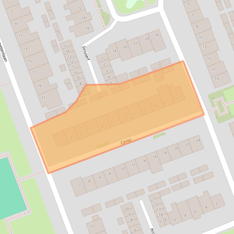 Kaart van postcodegebied 5505PG.