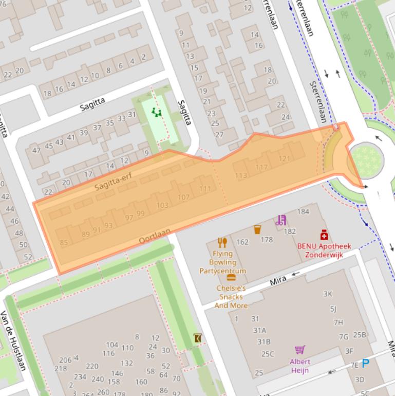Kaart van postcodegebied 5505RC.