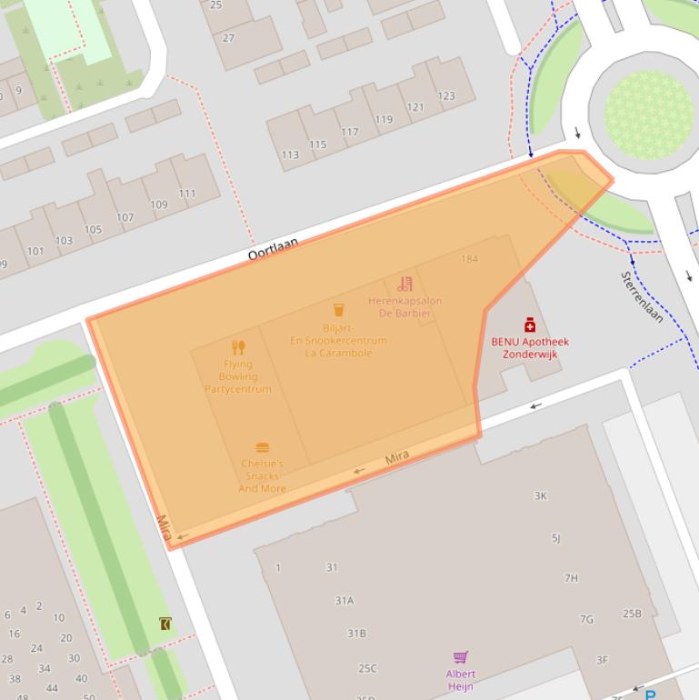 Kaart van postcodegebied 5505RH.