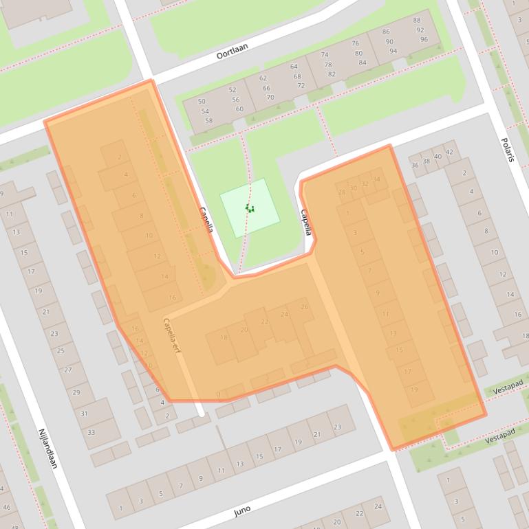 Kaart van postcodegebied 5505TC.