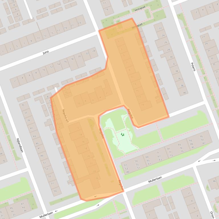 Kaart van postcodegebied 5505TD.