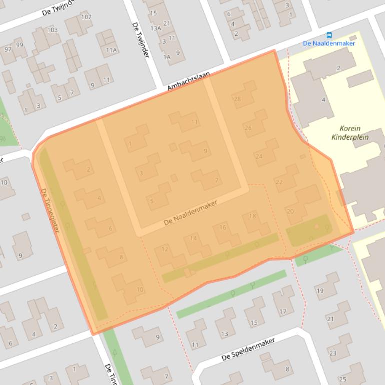 Kaart van postcodegebied 5506CD.