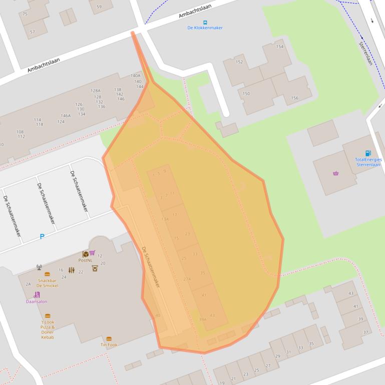 Kaart van postcodegebied 5506CX.