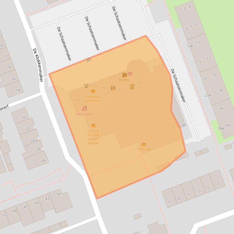 Kaart van postcodegebied 5506CZ.