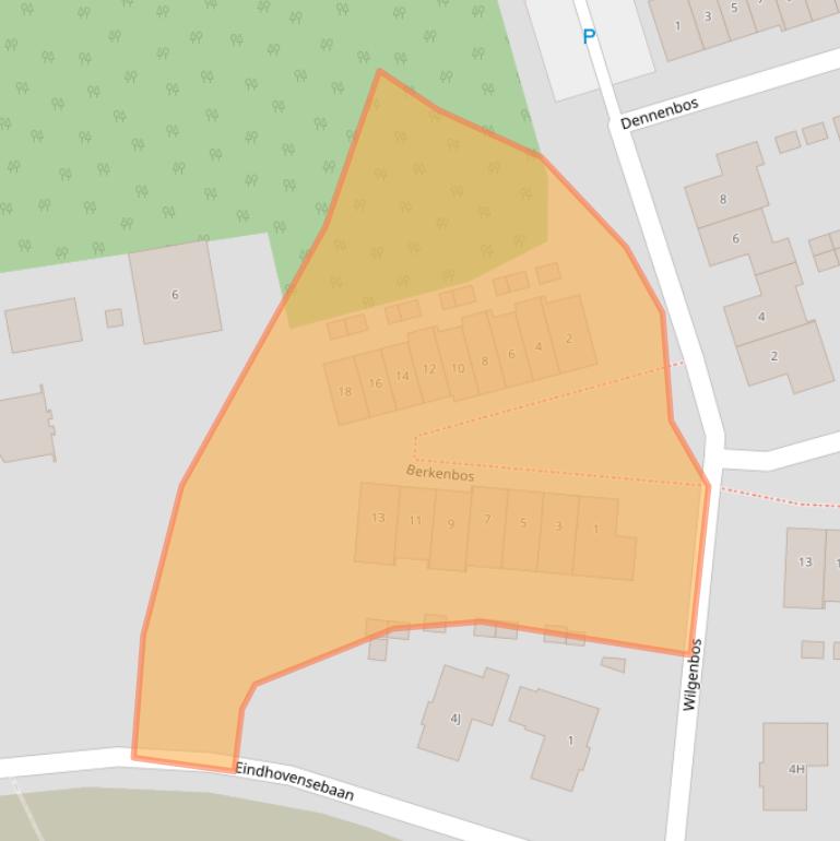 Kaart van postcodegebied 5506DA.