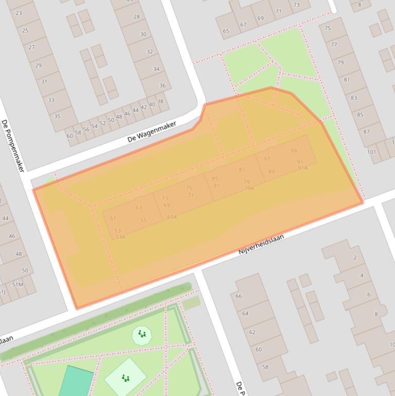 Kaart van postcodegebied 5506EB.