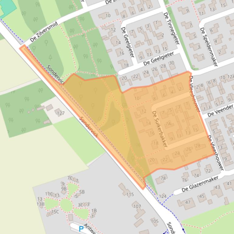 Kaart van postcodegebied 5506EK.