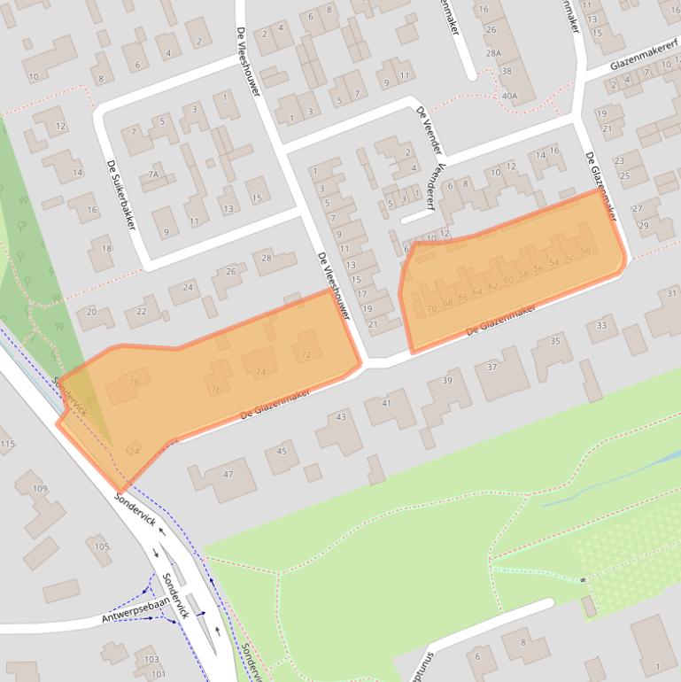 Kaart van postcodegebied 5506EP.