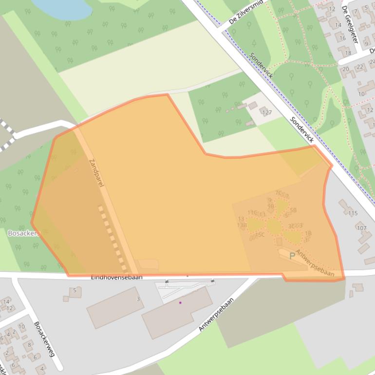 Kaart van postcodegebied 5506RB.