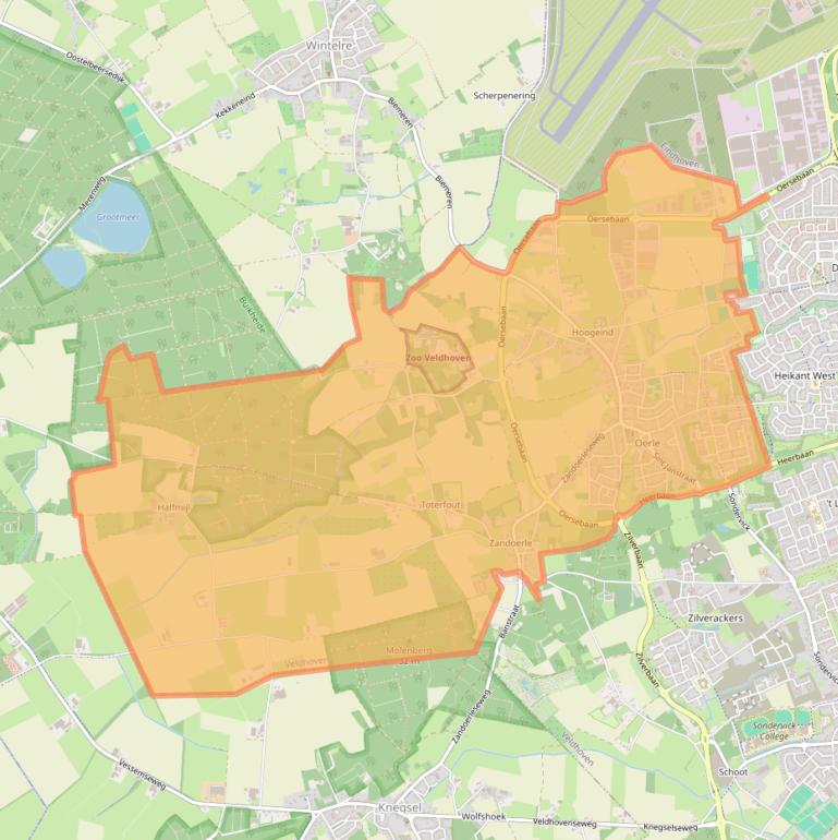 Kaart van postcodegebied 5507.
