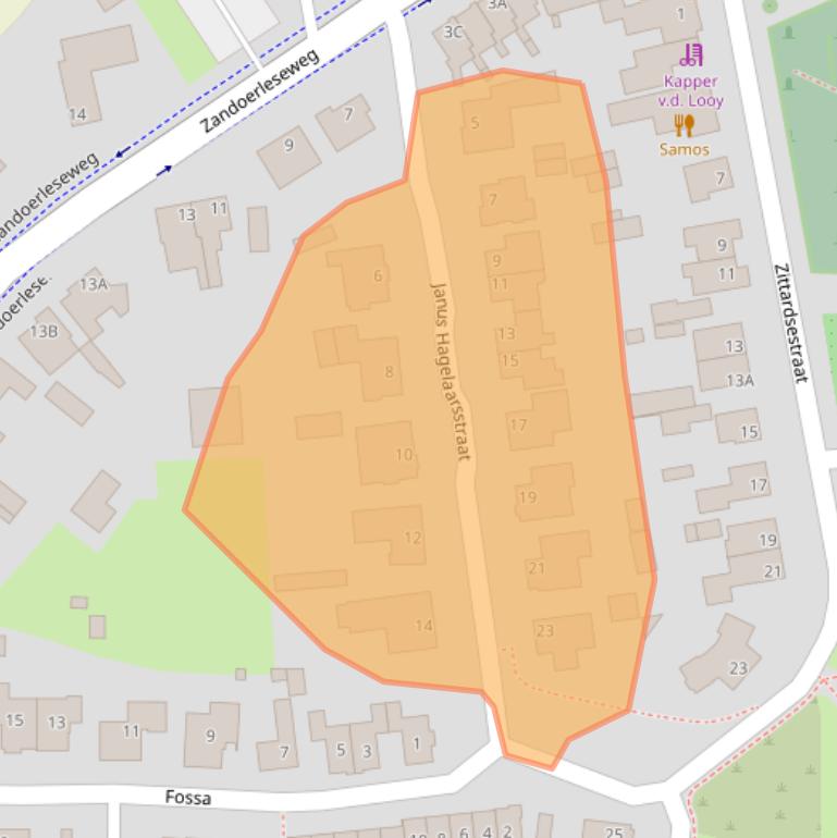 Kaart van postcodegebied 5507LW.