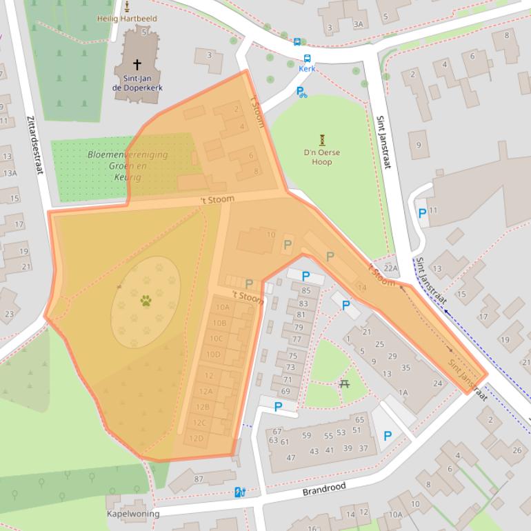Kaart van postcodegebied 5507LZ.