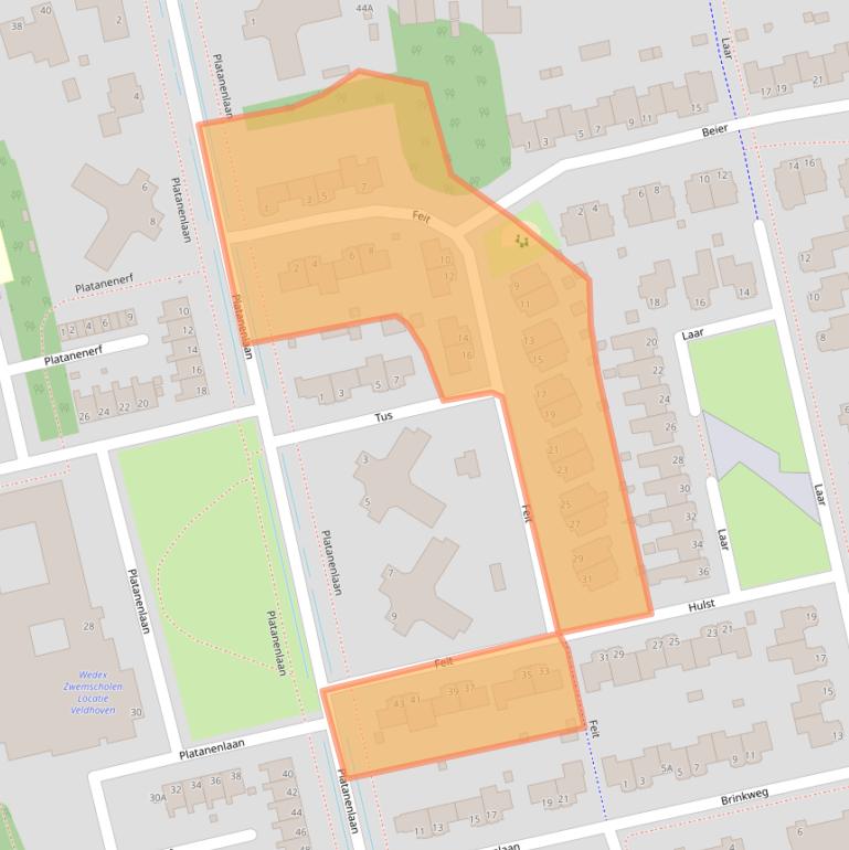 Kaart van postcodegebied 5507MC.