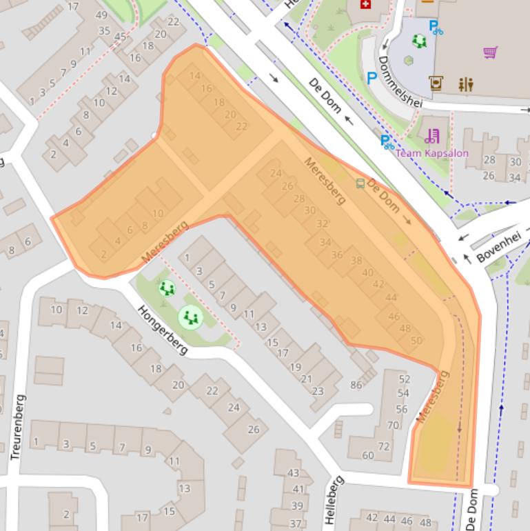 Kaart van postcodegebied 5508BM.