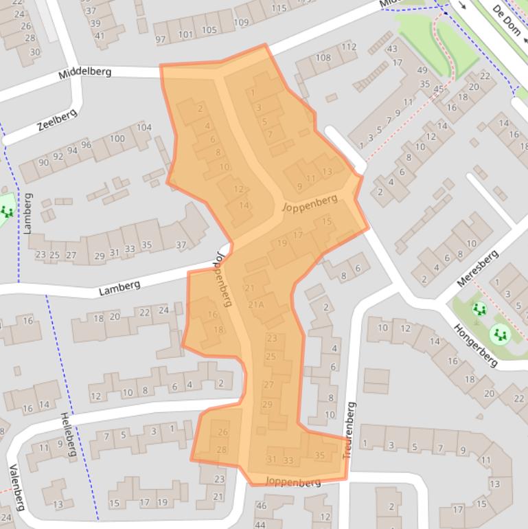 Kaart van postcodegebied 5508BV.