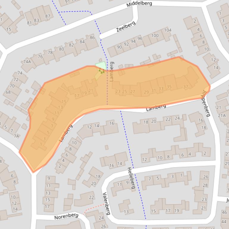 Kaart van postcodegebied 5508BW.