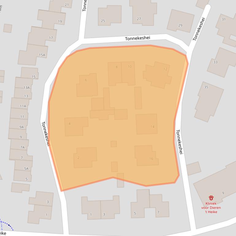 Kaart van postcodegebied 5508CB.