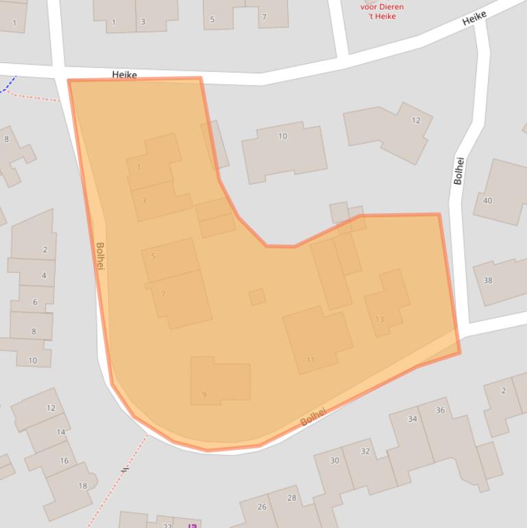 Kaart van postcodegebied 5508CC.