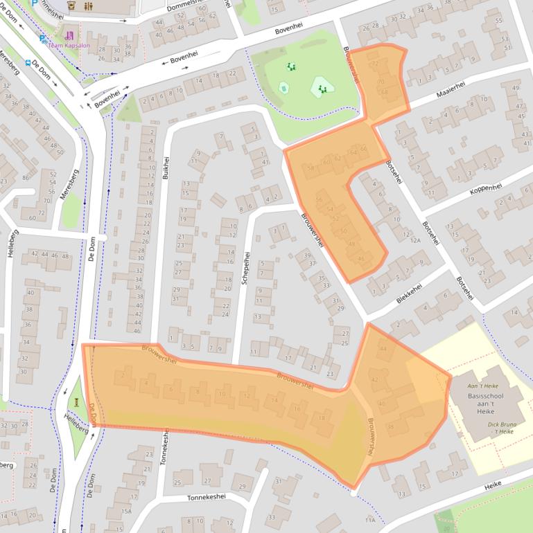Kaart van postcodegebied 5508CK.
