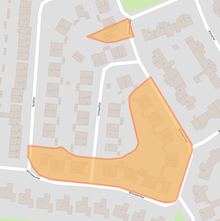 Kaart van postcodegebied 5508CL.