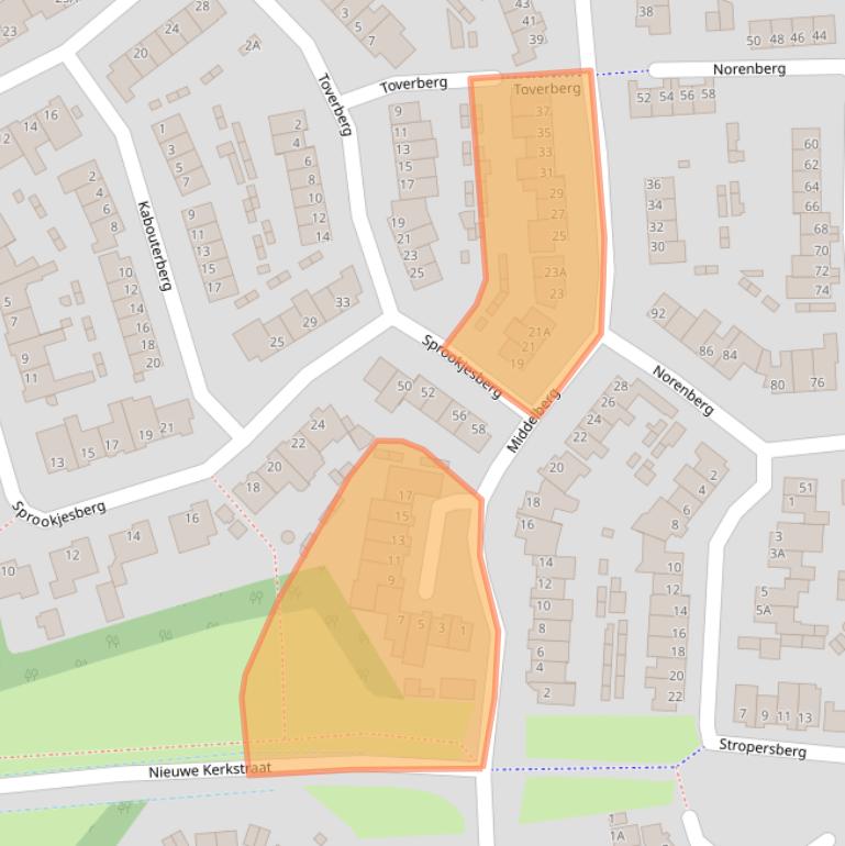 Kaart van postcodegebied 5508DM.