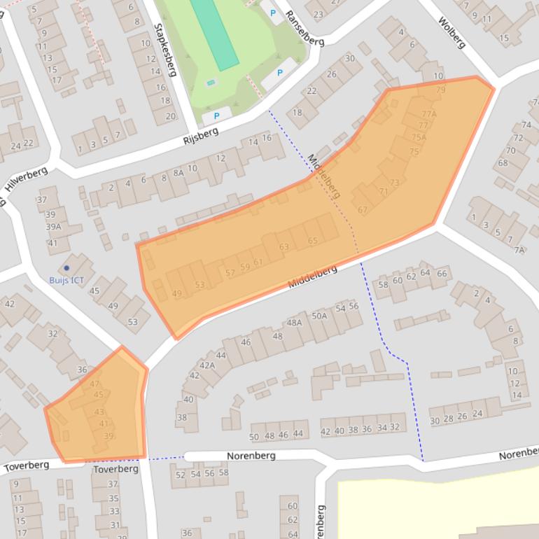 Kaart van postcodegebied 5508DN.