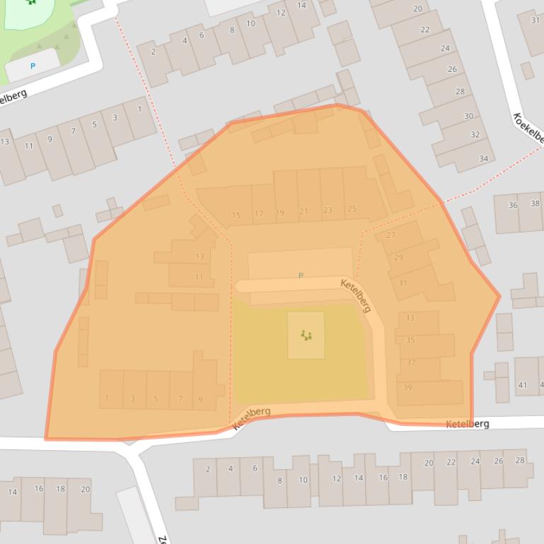 Kaart van postcodegebied 5508EV.