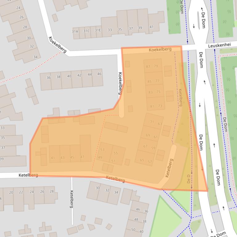 Kaart van postcodegebied 5508EW.